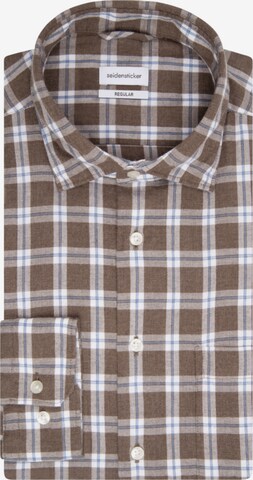 SEIDENSTICKER Regular fit Button Up Shirt in Brown