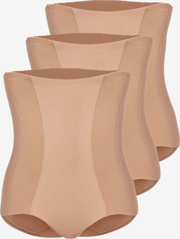 Nina von C. Shaping Pants 'Cotton Shape' in Brown: front