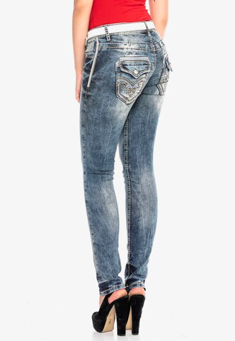 CIPO & BAXX Skinny Jeans 'Laced' in Blauw