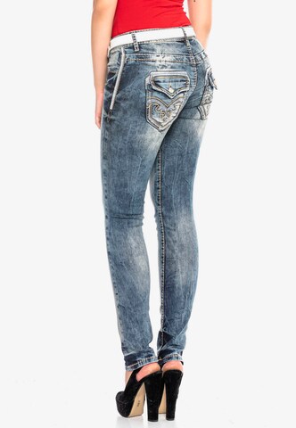 CIPO & BAXX Skinny Jeans 'Laced' in Blau