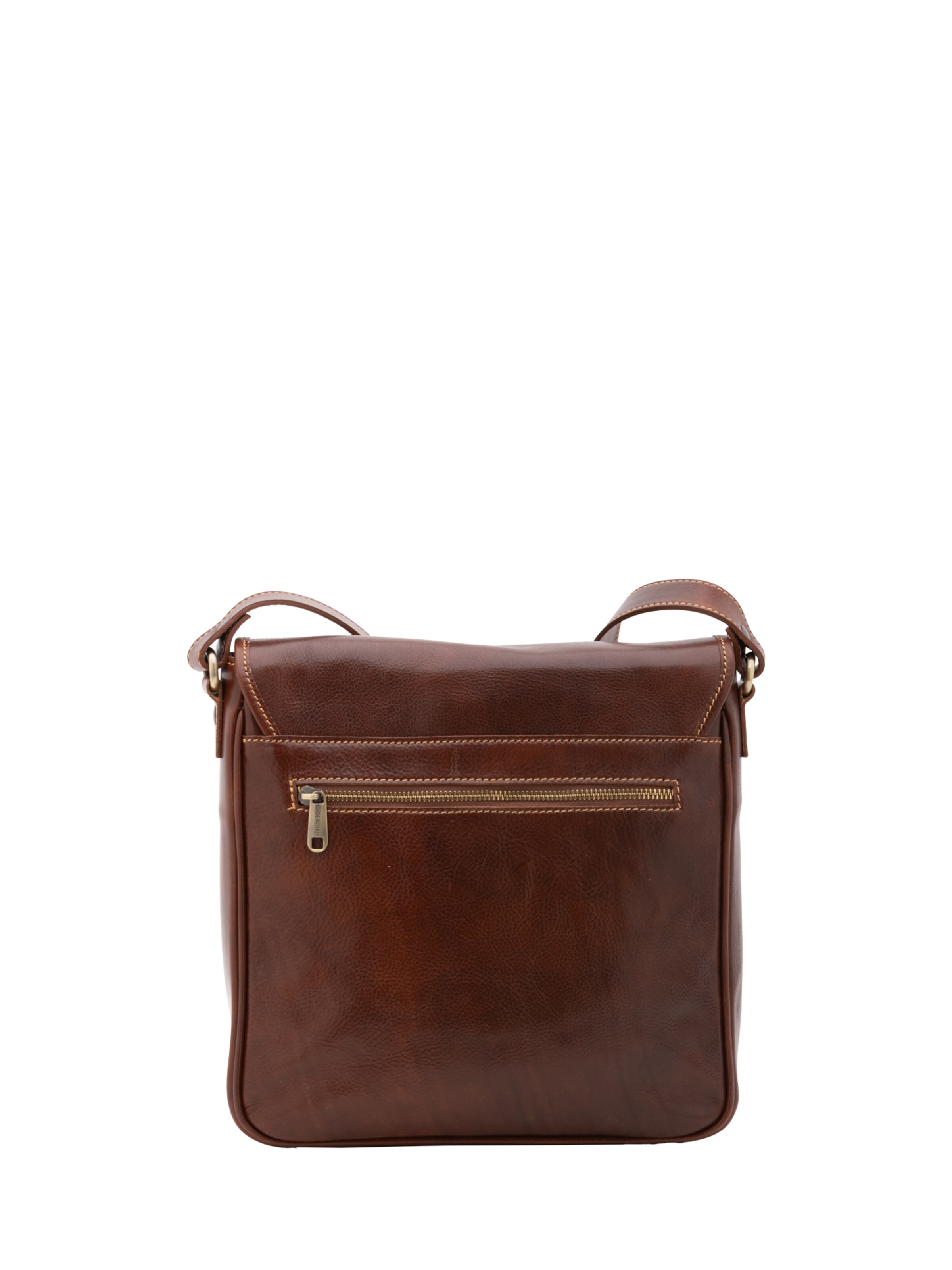 Borsa a tracolla 'Borsa a tracolla uomo vera pelle con chiusura magnetica - Made in Italy' di I Fratelli in marrone
