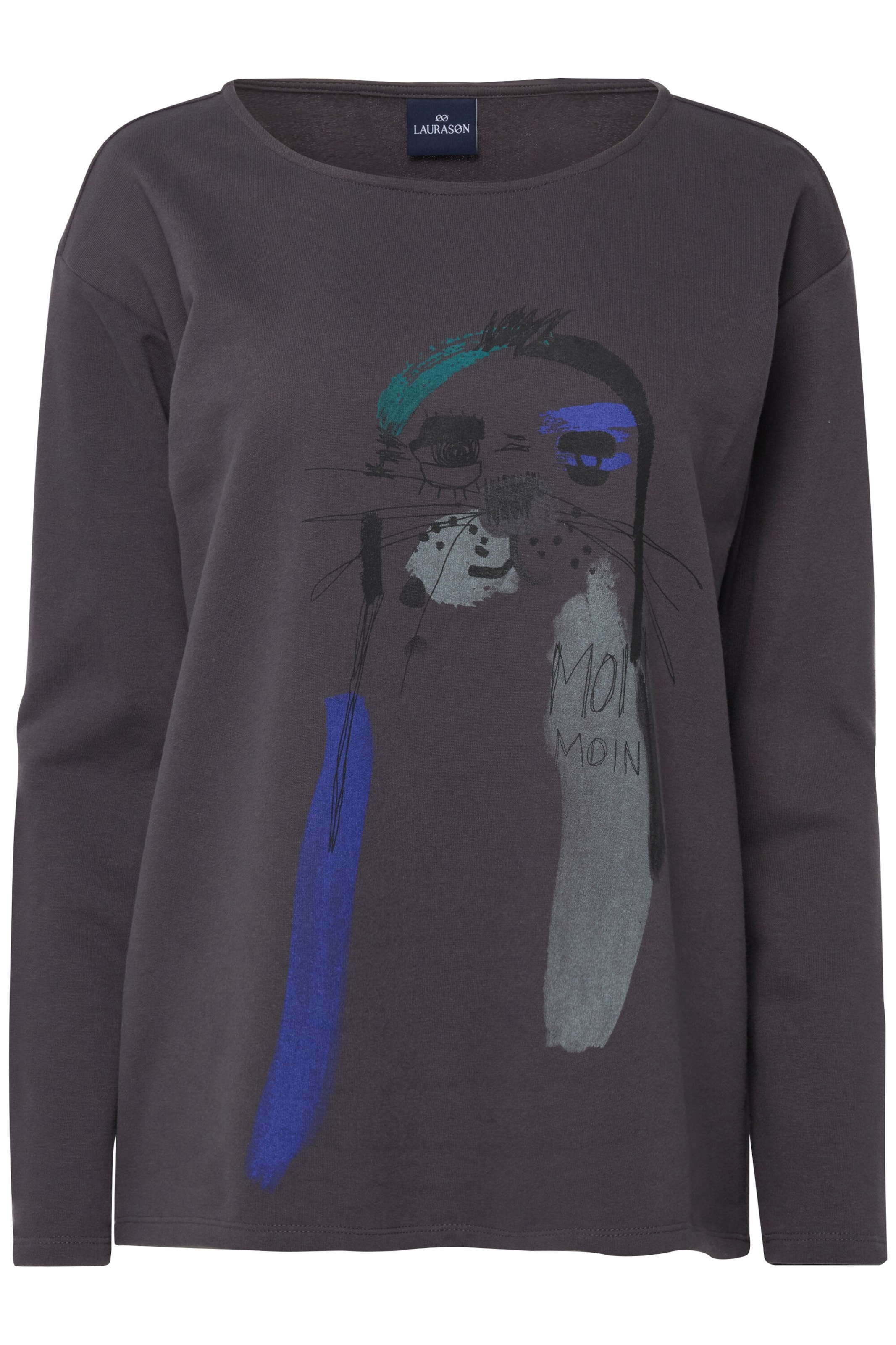 LAURASØN Sweatshirt in Grey: front