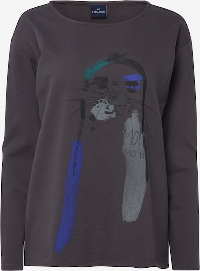LAURASØN Sweatshirt in blau / grau / dunkelgrau, Produktansicht