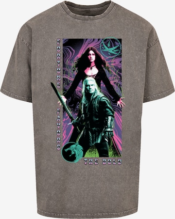 T-Shirt 'The Witcher Fortune Favours The Bold Netflix TV Serie' F4NT4STIC en gris : devant