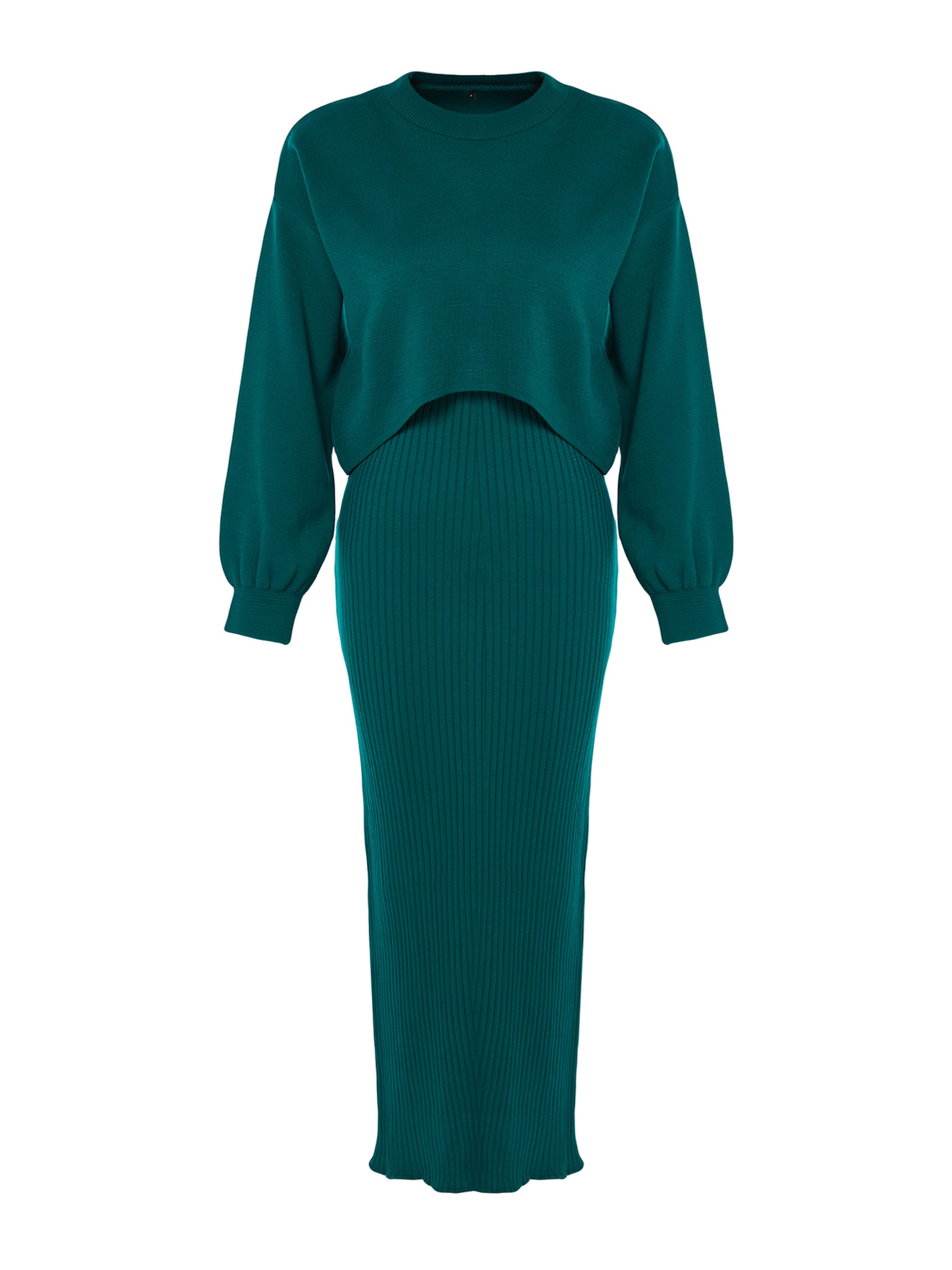 Abito in maglia di Trendyol in verde: frontale