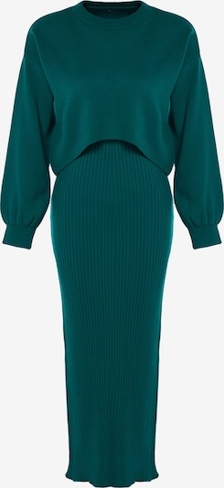 Trendyol Úpletové šaty - tmavě zelená, Produkt