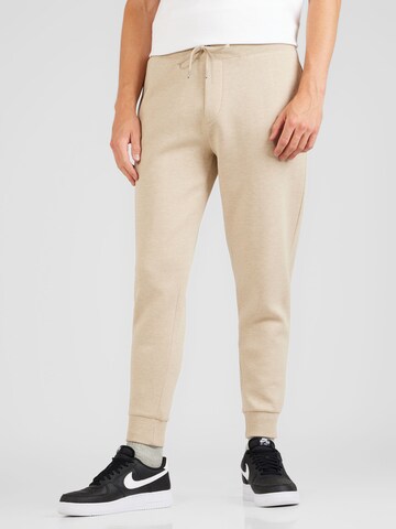 Effilé Pantalon Polo Ralph Lauren en beige : devant