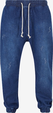 2Y Premium Tapered Jeans in Blauw: voorkant