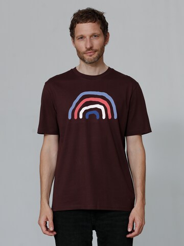 T-Shirt 'Regenbogen' Watapparel en rouge : devant