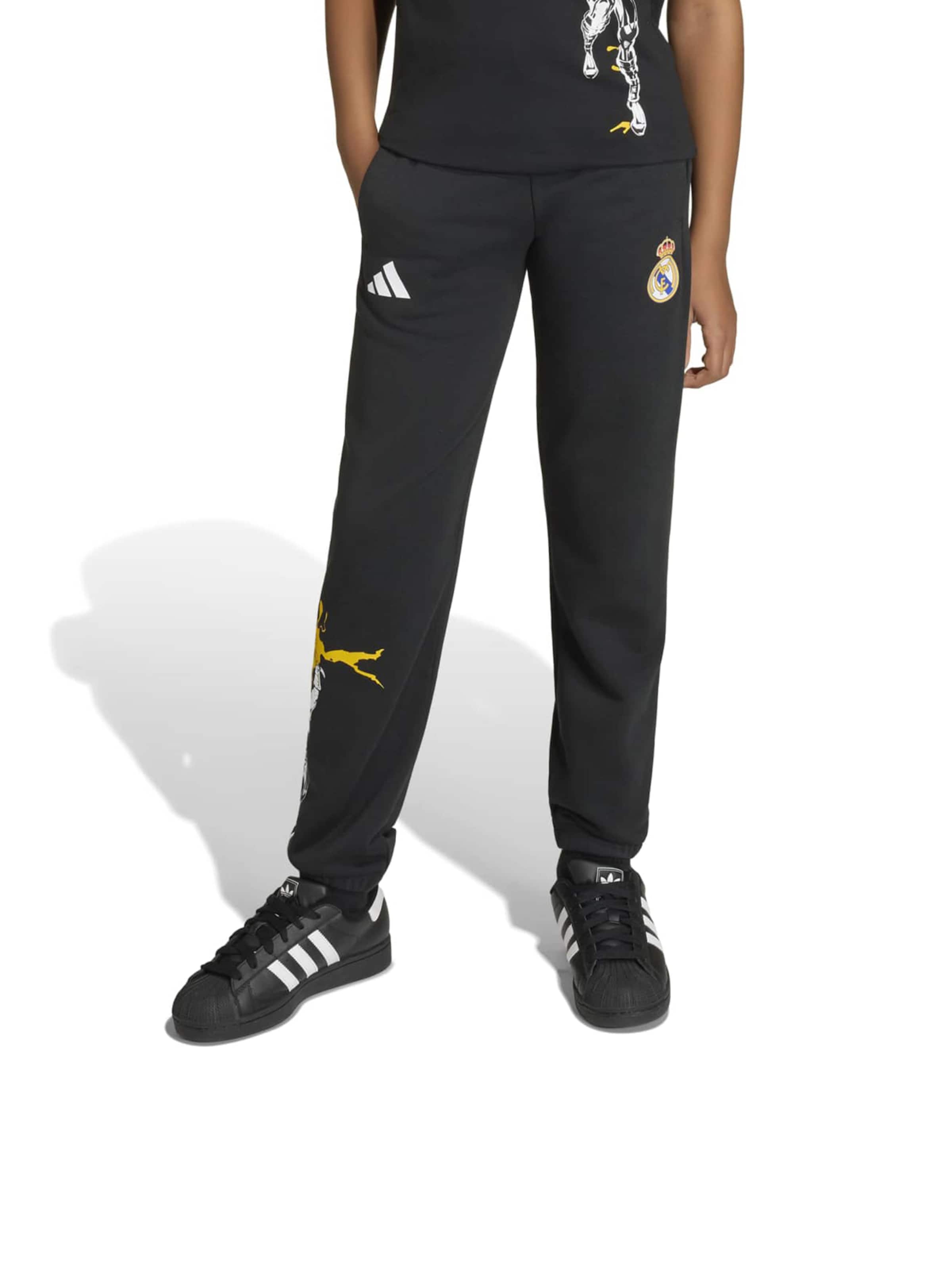 ADIDAS PERFORMANCE - Tapered Pantalón deportivo 'Real Madrid Avengers' en negro: frente