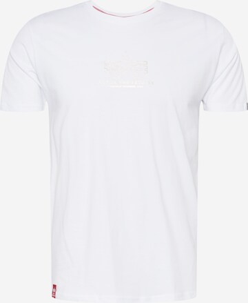 T-Shirt ALPHA INDUSTRIES en blanc : devant