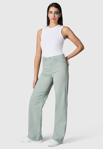 Wide Leg Jean 'Cyrele' Peak Time en vert