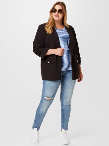 River Island Plus Blazer in Schwarz