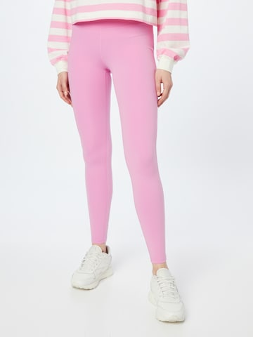 ROXY Skinny Workout Pants 'HEART INTO IT' in Pink: front