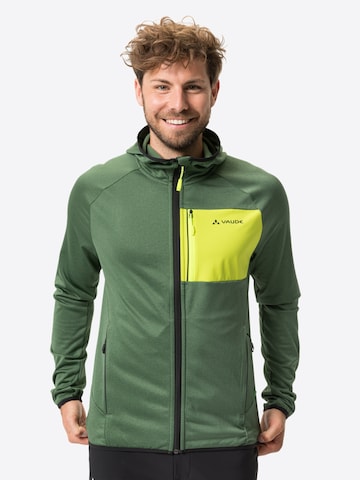 VAUDE Athletic Fleece Jacket 'Tekoa' in Green: front