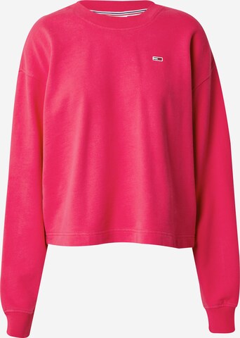 Tommy Jeans Sweatshirt 'Tonal Appliqué' i pink: forside