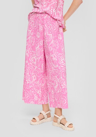 Wide Leg Pantalon s.Oliver en rose : devant