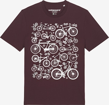 Watapparel T-Shirt ' Fahrräder ' in Rot: Vorderseite