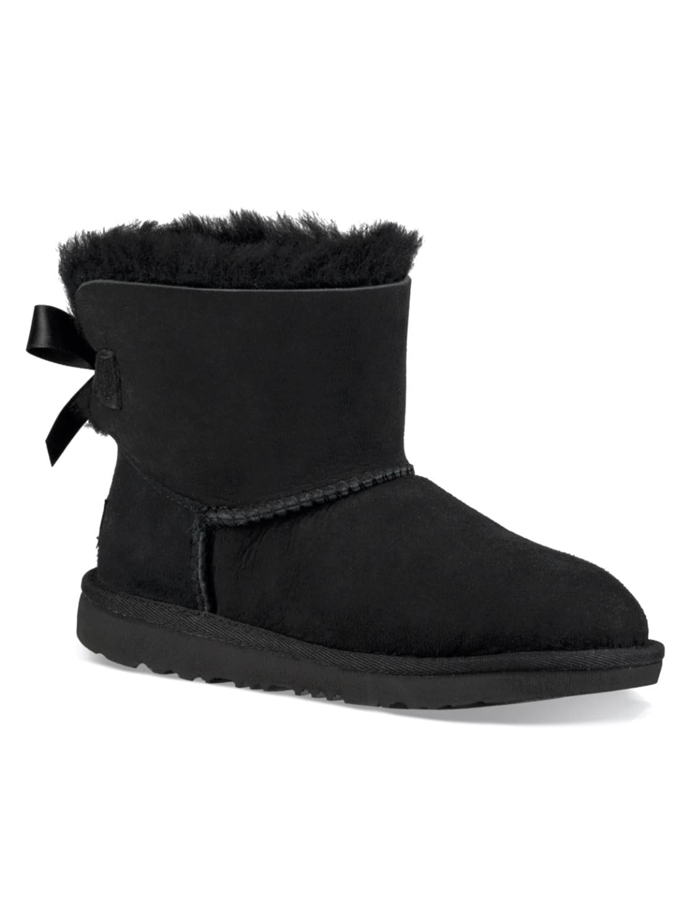 UGG Boot 'Kids Mini Bailey Bow II Black Boots' in Black