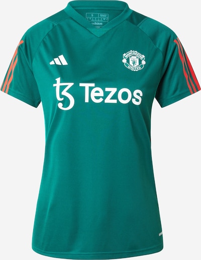 ADIDAS PERFORMANCE Camiseta de fútbol 'MUFC' en esmeralda / naranja oscuro / blanco, Vista del producto