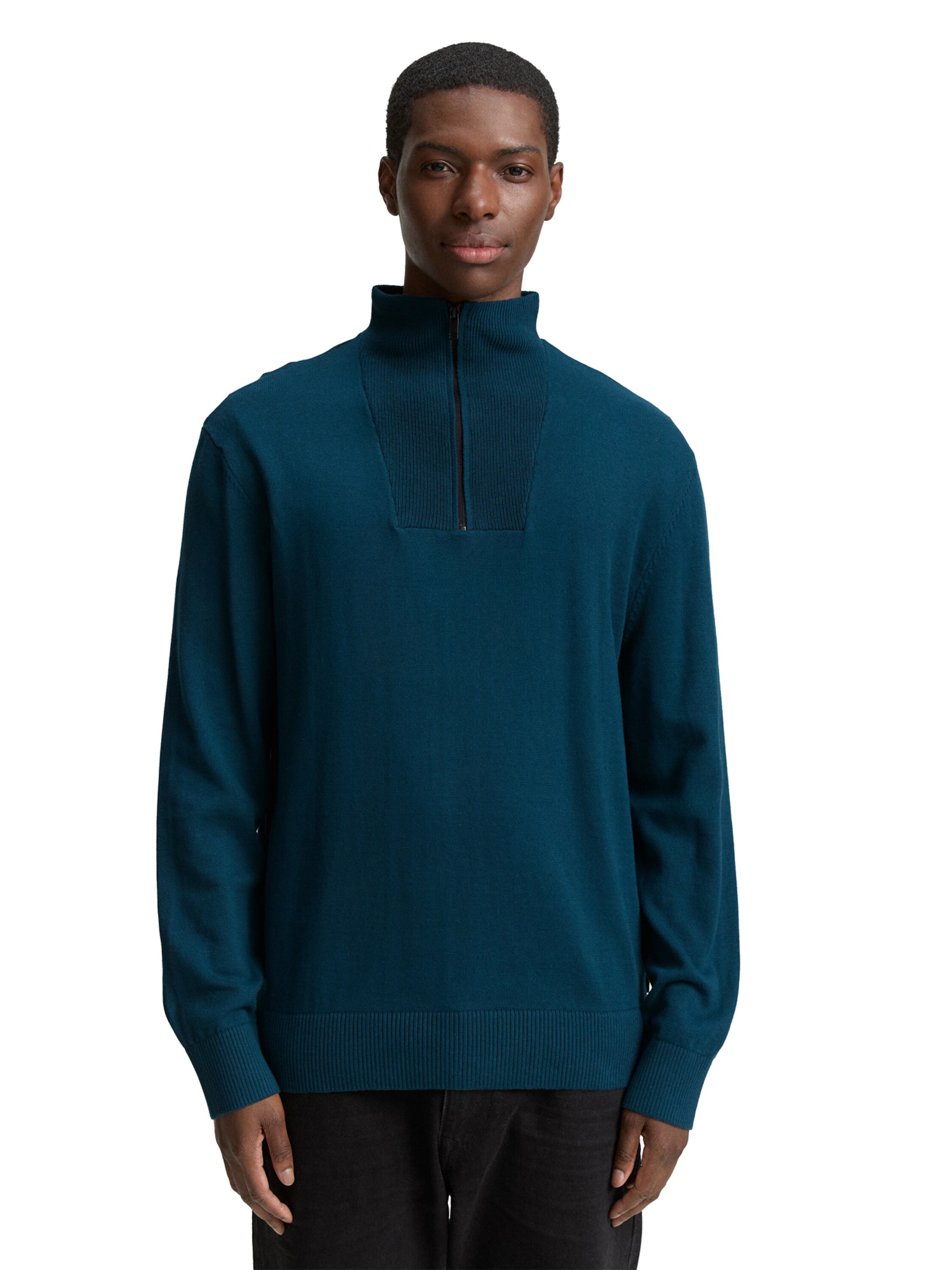 TOM TAILOR DENIM Sweater in Green: front