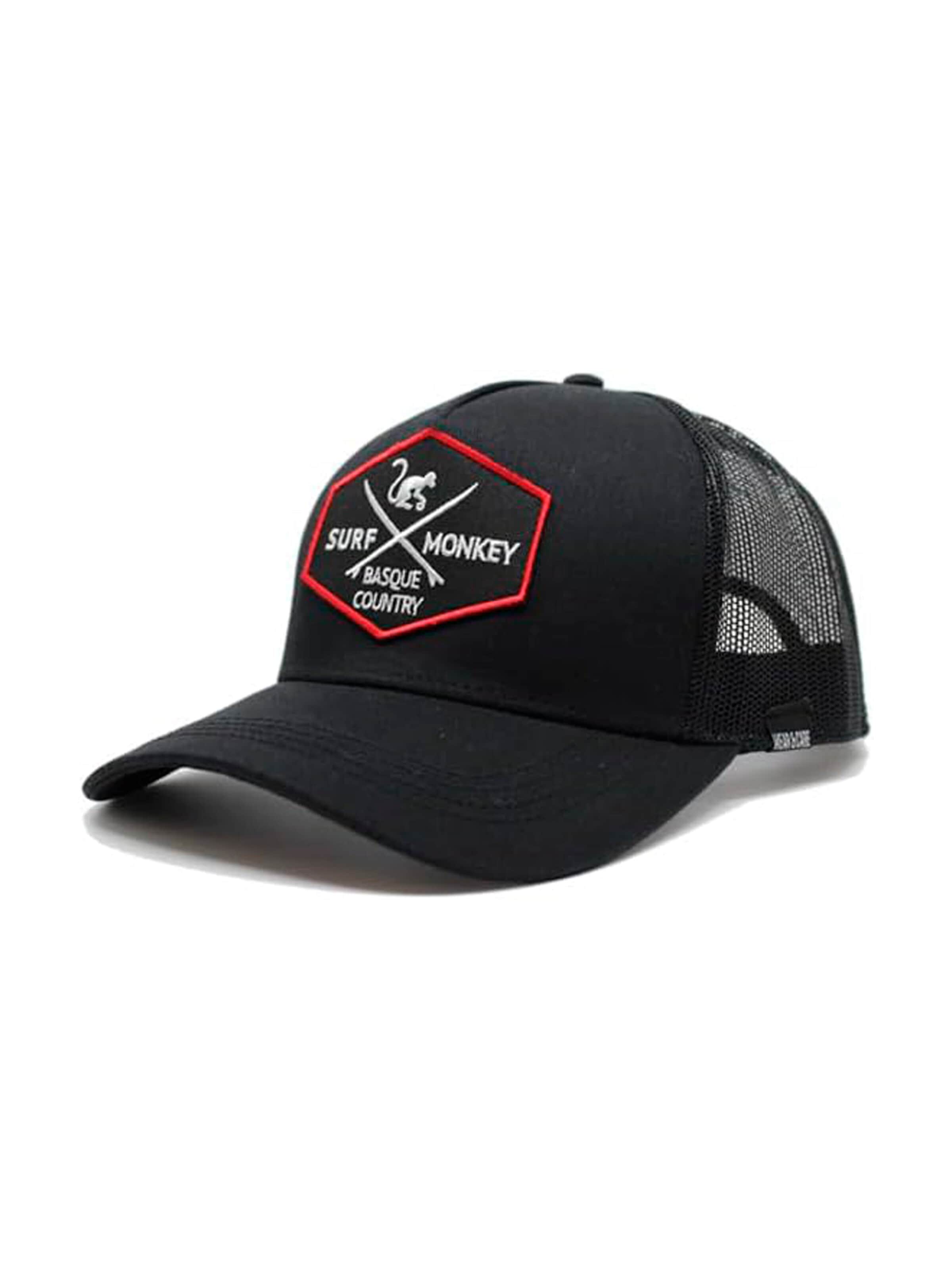 Surf Monkey - Boné desportivo em preto: frente