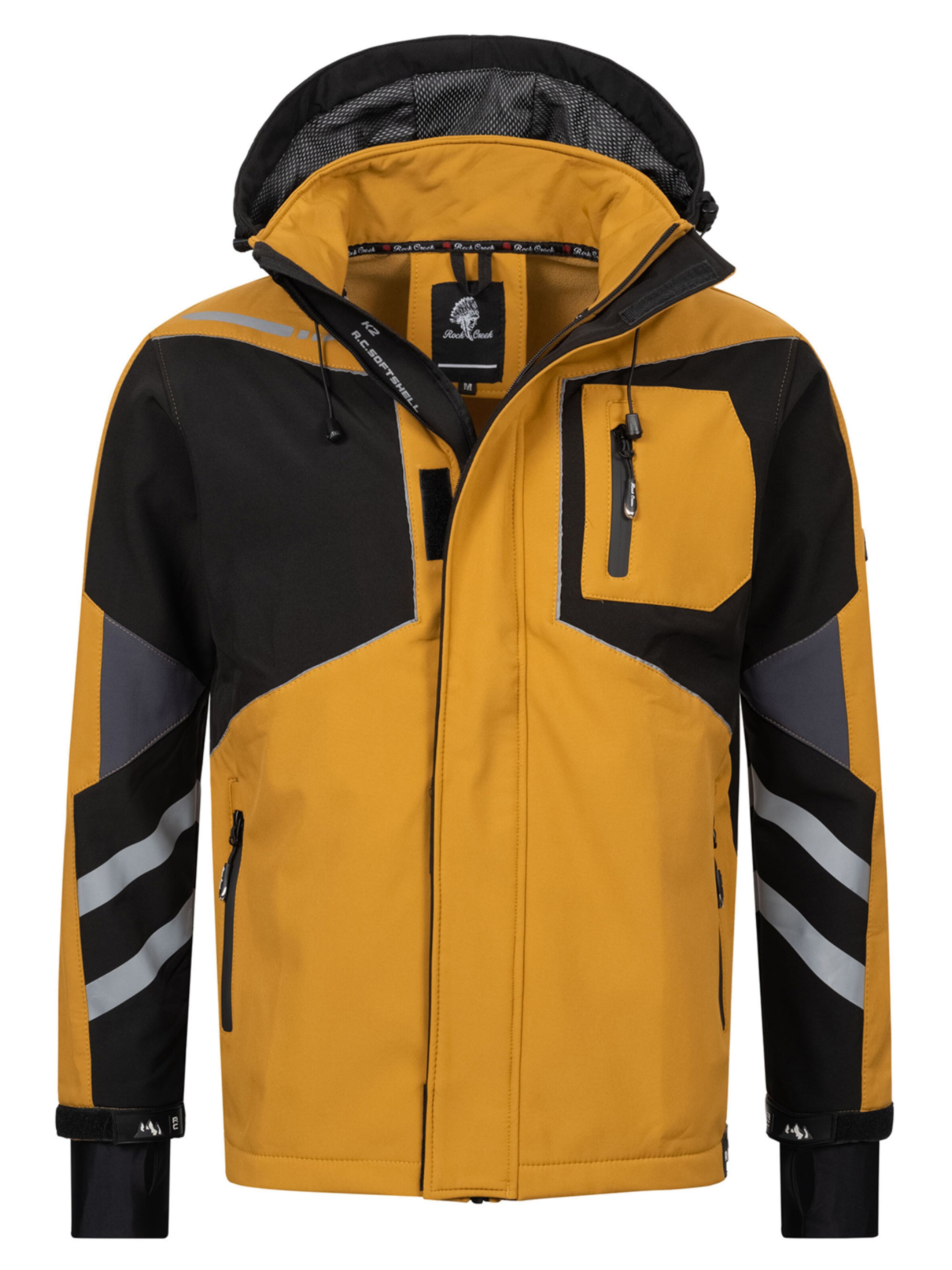 Rock Creek Outdoorjacke in Gelb: Vorderseite