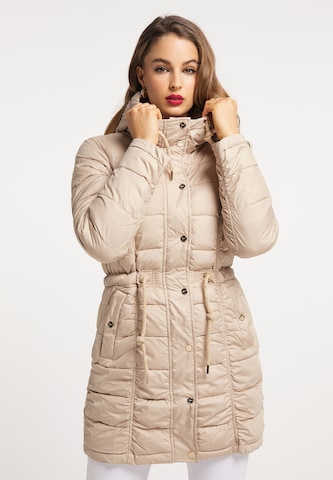 faina Between-seasons coat in Beige: front