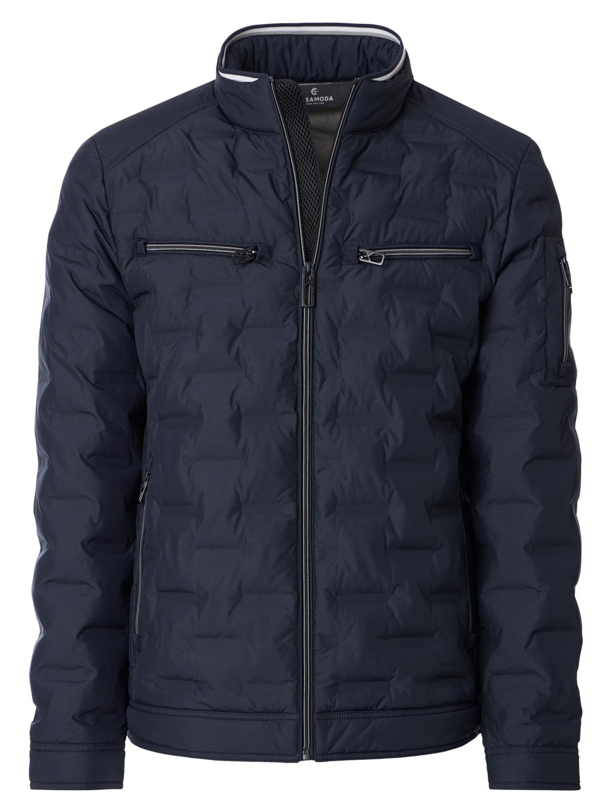 CASAMODA Between-Season Jacket 'Basic' in Blue: front