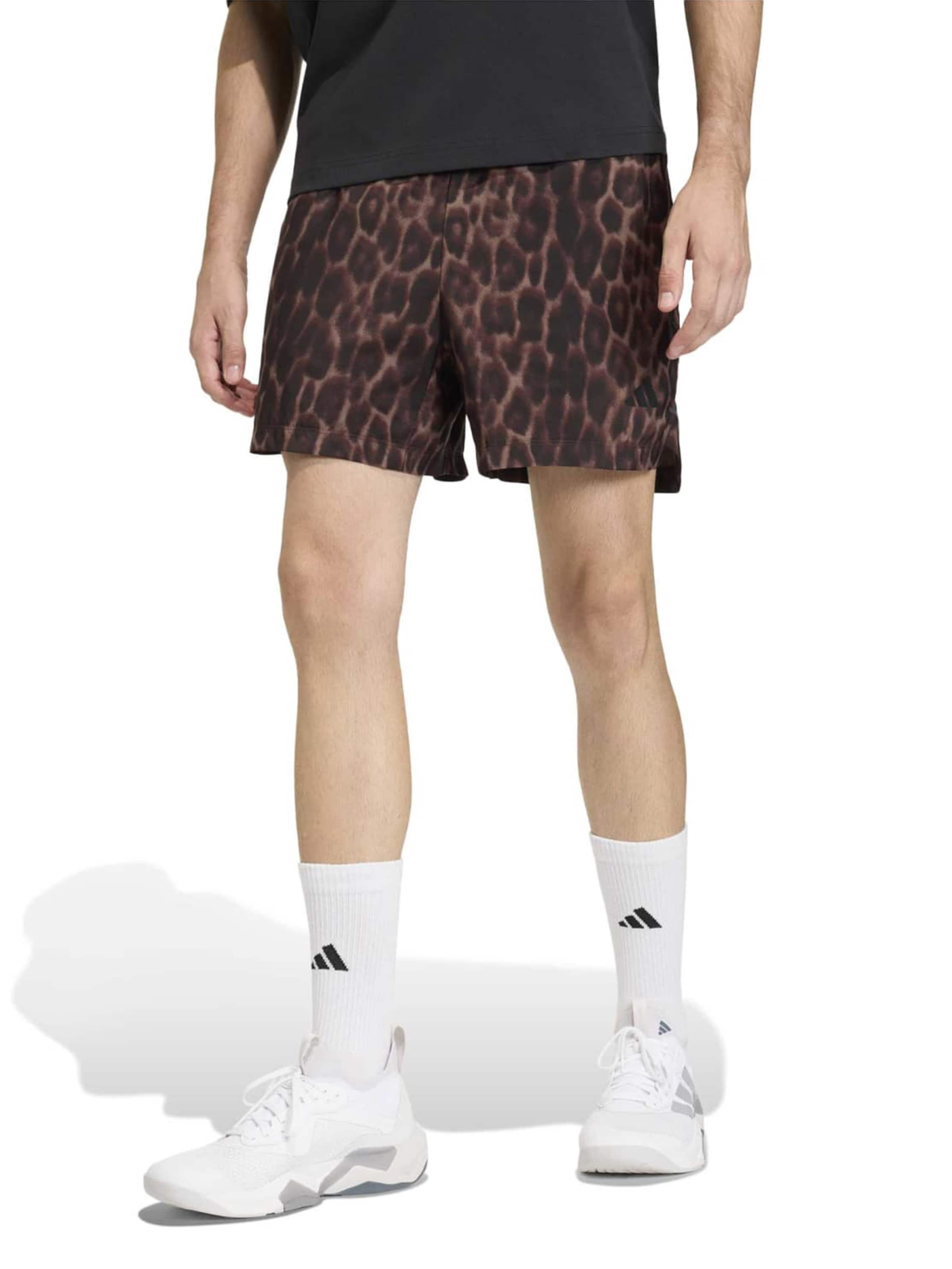 ADIDAS PERFORMANCE Loosefit Sportovní kalhoty 'D4T PW' – hnědá: přední strana