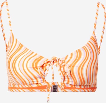 Seafolly Bralette Bikini Top in Orange: front