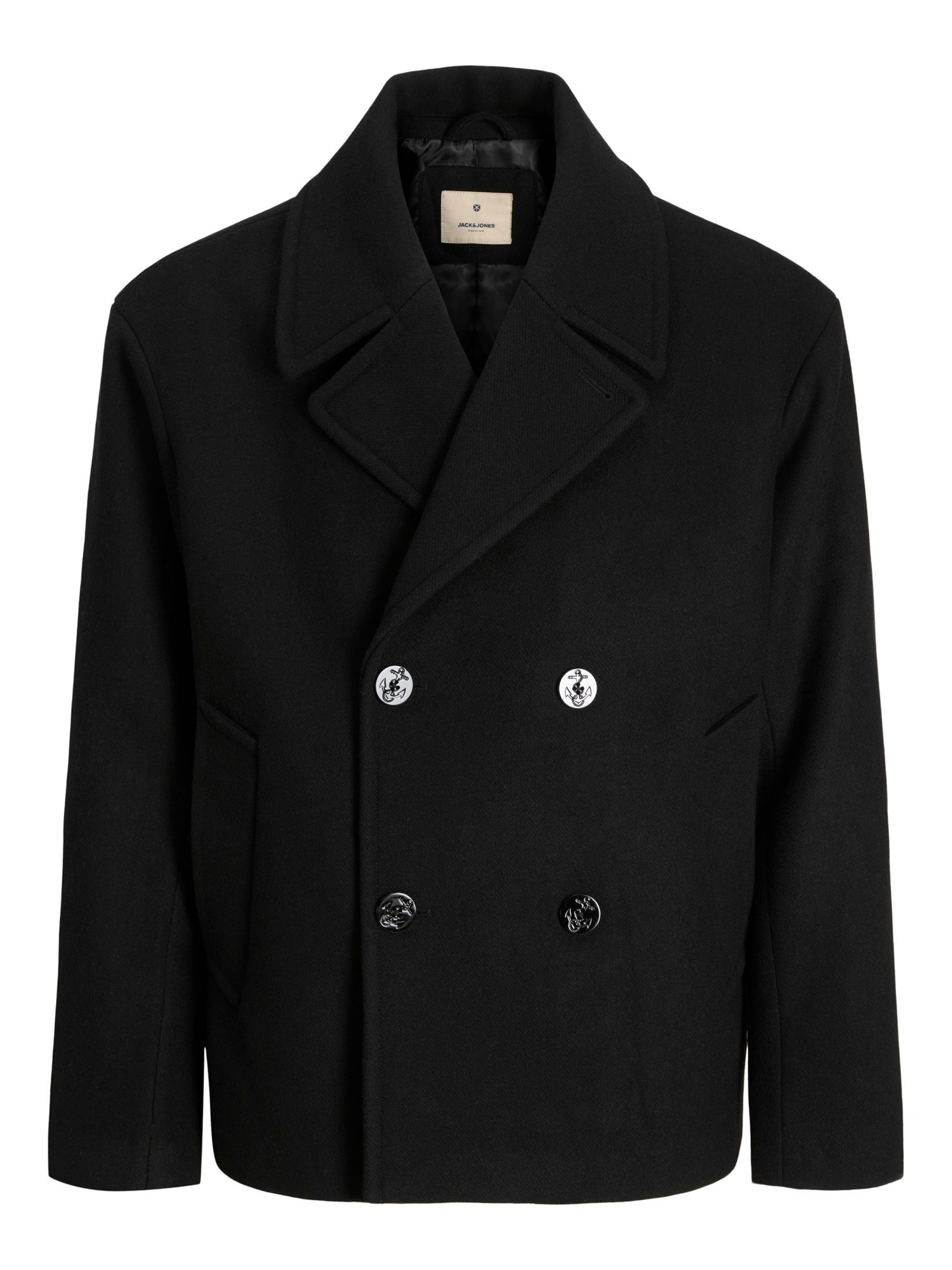 JACK & JONES Overgangsfrakke i sort: forside