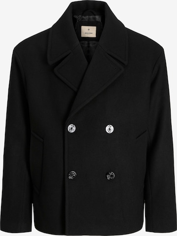 JACK & JONES - Abrigo de entretiempo en negro: frente