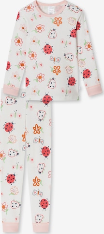 SCHIESSER Pajamas ' Nature Love ' in White: front