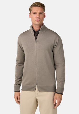 Vestes en maille Boggi Milano en gris : devant
