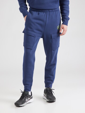 Nike Sportswear Zwężany krój Bojówki 'AIR' w kolorze niebieski: przód