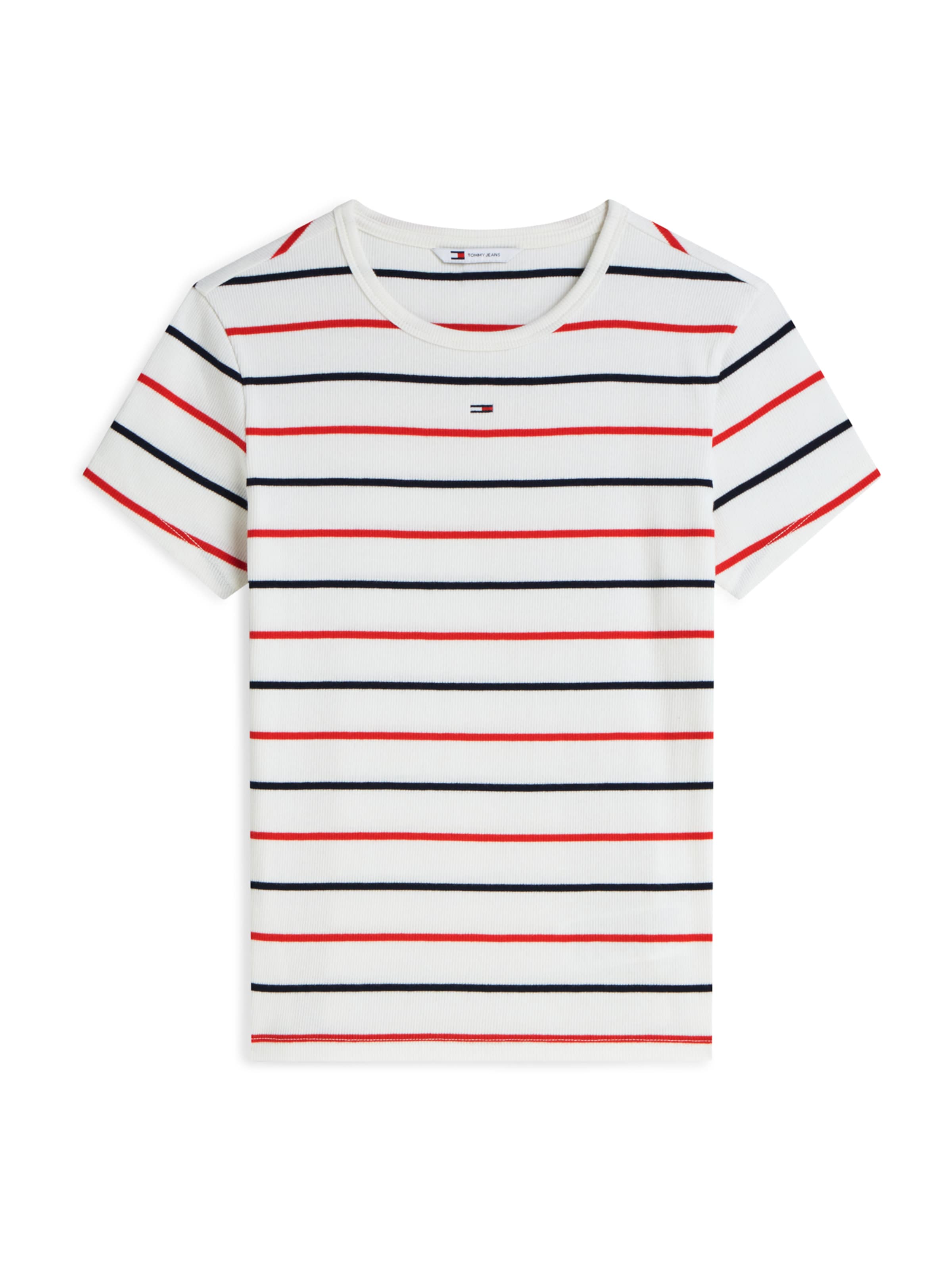 Tommy Jeans Тениска 'ESSENTIAL' в бяло: отпред