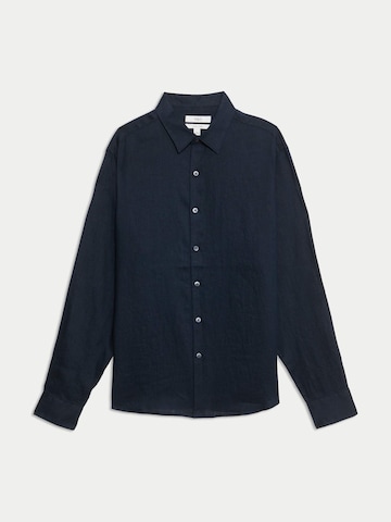 Marks & Spencer Regular fit Button Up Shirt in Blue