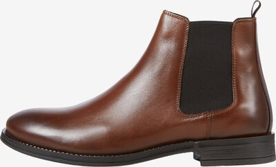 JACK & JONES Chelsea boots 'Wargo' in de kleur Cognac / Zwart, Productweergave