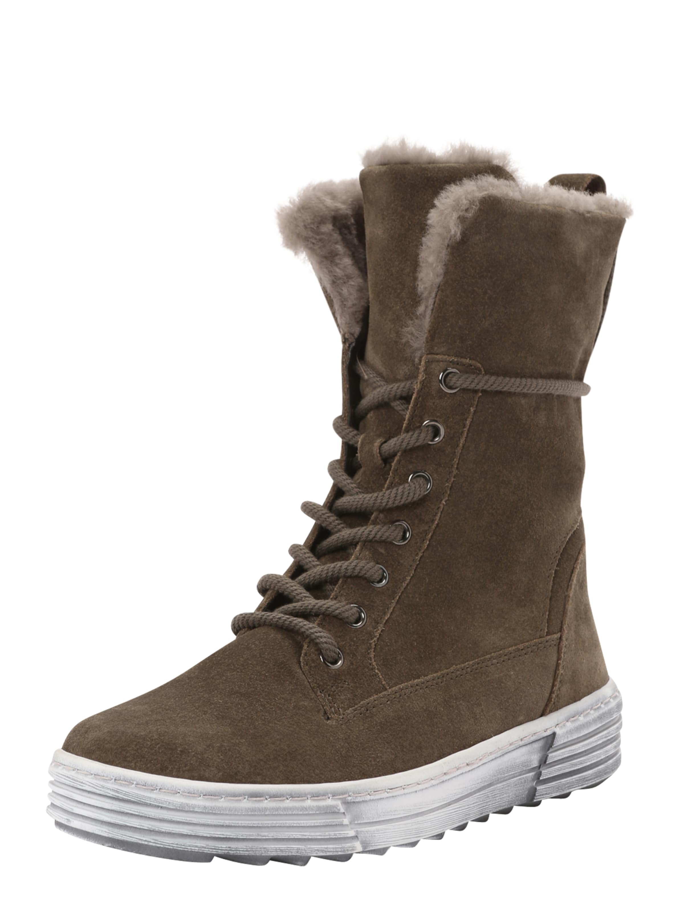 GABOR Lace-up bootie in Brown: front