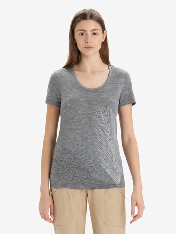 T-shirt fonctionnel 'Scoop Plume' ICEBREAKER en gris : devant