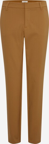 PULZ Jeans Regular Chino Pants 'Bindzy' in Brown: front