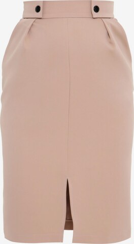 Awesome Apparel Skirt in Beige: front