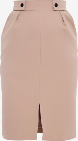 Awesome Apparel Skirt in Beige: front