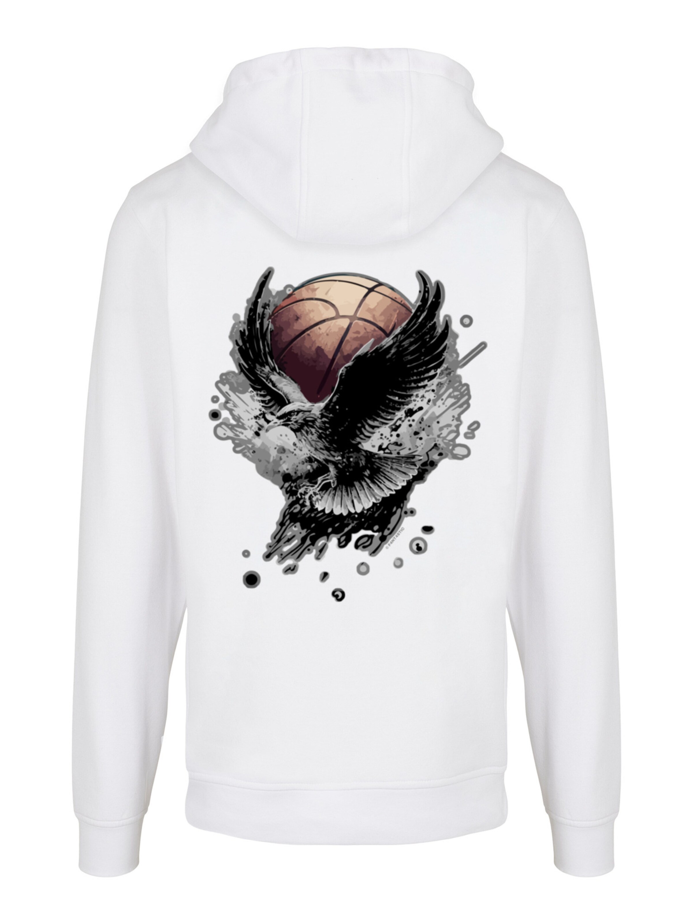 F4NT4STIC Sweatshirt 'Basketball Adler' in Wit