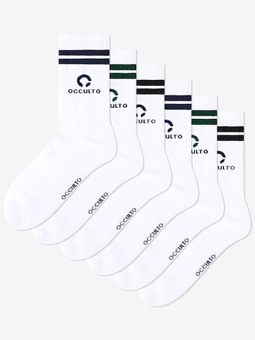 Occulto Athletic Socks 'Ray' in White