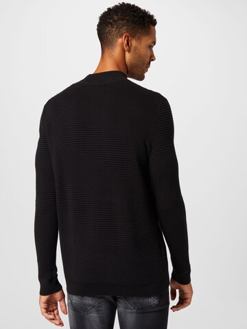 TOM TAILOR DENIM Pullover in Schwarz