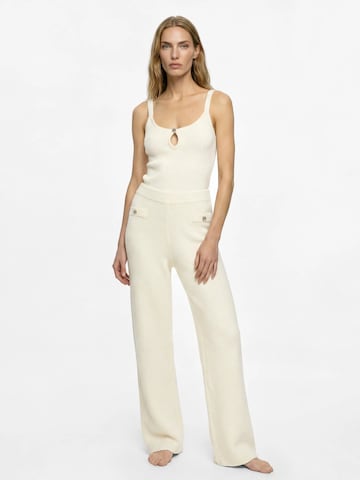 Karl Lagerfeld - Pierna ancha Pantalón en beige