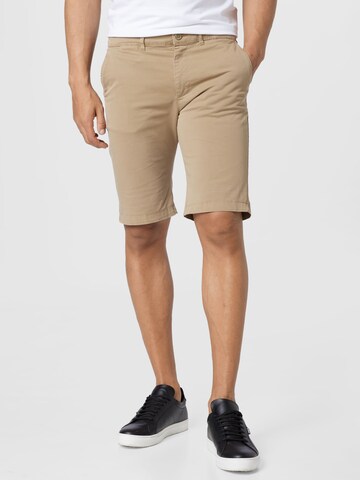 By Garment Makers Regular Chino Pants in Beige: front