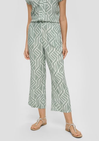 Wide leg Pantaloni di s.Oliver BLACK LABEL in verde: frontale